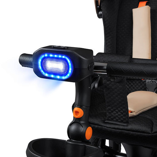 Трехколесные велосипед CITYRIDE, металл,  колеса PVC 12"/10", попрот. наколон. Сиденье с крышей,  род ручка, наклон руль, функц. фара, тормоз, корзинка в Джамбо Тойз #15