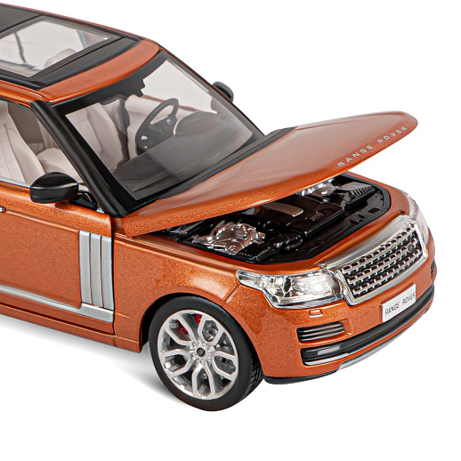 ТМ "Автопанорама" Машинка металлическая 1:26 Range Rover, оранжевый перламутр, откр. двери, капот и багажник, свет, звук, свободный ход колес, в/к 24,5*12,5*10,5 см в Джамбо Тойз #16