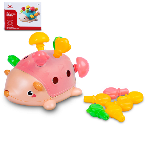 Развивающий сортер "Ёжик" для малышей,цвет красный, в/к 18,4*9,2*14,3 см в Джамбо Тойз