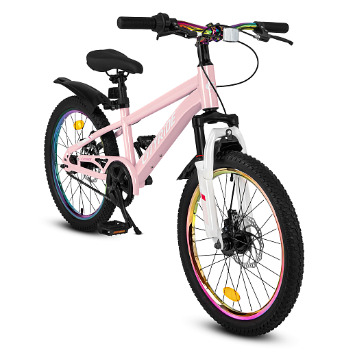 Велосипед CITYRIDE 20", модель CR-B2-12F2, рама сталь, обода двойные алюминий, амортизационная вилка, дисковые меха. Тормоза, цвет розовый в Джамбо Тойз
