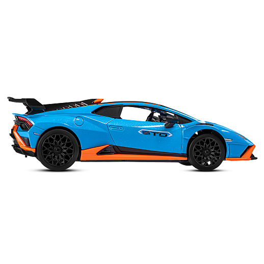 ТМ "Автопанорама" Машинка металлическая, 1:32 Lamborghini STO, голубой, принт, откр. двери и багажник, свет, звук, инерция, в/к 17,5*12,5*6,5 см в Джамбо Тойз #10