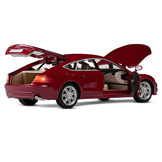 ТМ "Автопанорама" Машинка металлическая 1:24 Audi A7, бордовый, откр. двери, капот и багажник, свет, звук, свободный ход колес, в/к 24,5*12,5*10,5 см в Джамбо Тойз #16