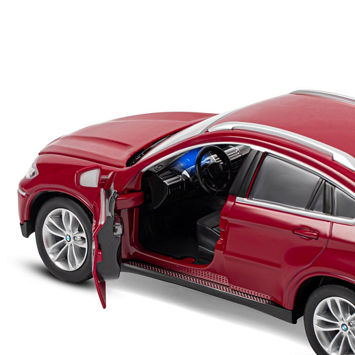 ТМ "Автопанорама" Машинка металлическая 1:26 BMW X6, бордовый, откр. двери, капот и багажник, свободный ход колес, в/к 24,5*12,5*10,5 см в Джамбо Тойз #15