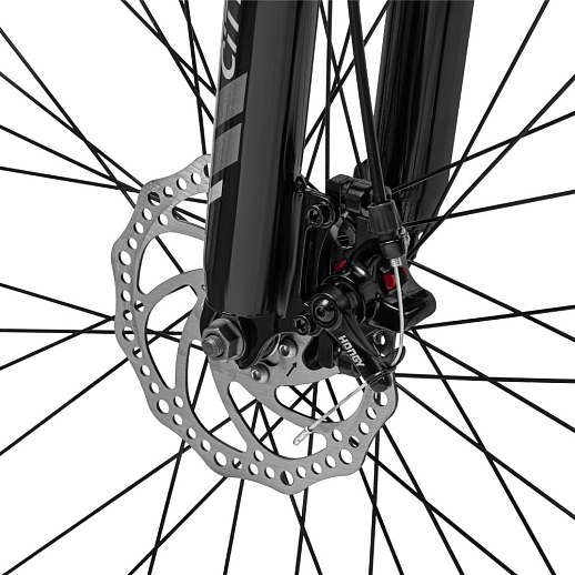 Велосипед CITYRIDE 26", модель CR-B2-SH03, рама сталь, обода двойные алюминий, трансмиссия 1*9 ск, амортизационная вилка, дисковые мех. тормоза, цвет серый в Джамбо Тойз #8