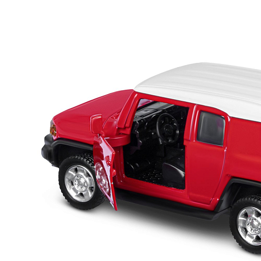 ТМ "Автопанорама" Машинка металлическая 1:43 Toyota FJ Cruiser, красный, откр. двери, инерция, в/к 17,5*12,5*6,5 см в Джамбо Тойз #12