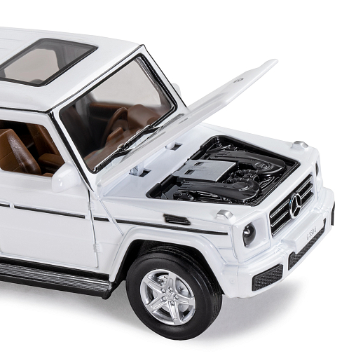 ТМ "Автопанорама" Машинка металлическая 1:32 Mercedes-Benz G350d, белый, откр. капот, передние и задняя двери, свет, звук, инерция, в/к 17,5*13,5*9 см в Джамбо Тойз #11