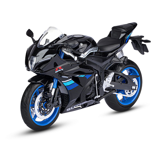 ТМ "Автопанорама" Мотоцикл металлический 1:12 SUZUKI GSХ-R1000, черный, свободный ход колес, в/к 7,1 х 11,7 х 20,6 см  в Джамбо Тойз #2