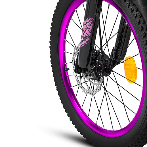 Велосипед двухколёсный CITYRIDE, модель CR-B2-12S, рама сталь, колеса 20" алюминиевые двойный обода, 21 скорость, амортизационная вилка, дисковые мех. тормоза, цвет белый-розовый в Джамбо Тойз #9