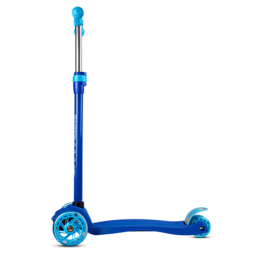 Самокат трехколесный CityRide, пакет, Дека: PP+нейлон, колеса PU 120/76 свет, руль  металл телеск., цвет синий в Джамбо Тойз #7