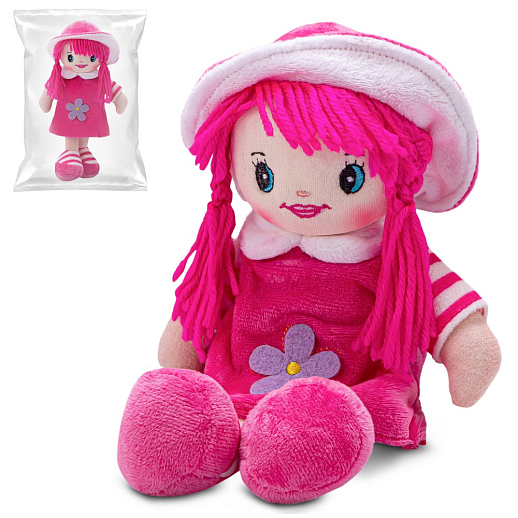 ТМ "Amore Bello" Кукла мягкая на бат., фразы на русском языке, стихотворение, песенка, 25 см в Джамбо Тойз