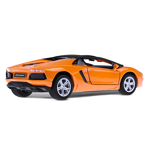 ТМ "Автопанорама" Машинка металл. 1:43 Lamborghini Aventador LP700-4 Roadster, оранжевый, инерция, откр. двери, в/к 16*7,5*5 см в Джамбо Тойз #4