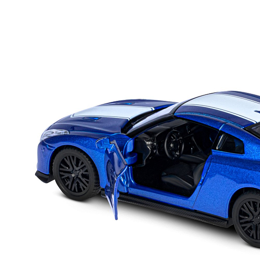 ТМ "Автопанорама" Машинка металлическая 1:42 Nissan GT-R (R35), синий, откр. двери, инерция, в/к 17,5*12,5*6,5 см в Джамбо Тойз #12