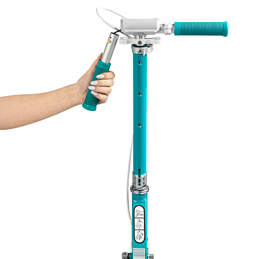 Самокат 2хколесный Материал：алюминиевый сплав.Ручка：TPR , ручной тормоз                        Колеса：145X30mm PU Подшипники：ABEC-7                                                           Размер деки ：50x12cm   Цвет: зеленый в Джамбо Тойз #7