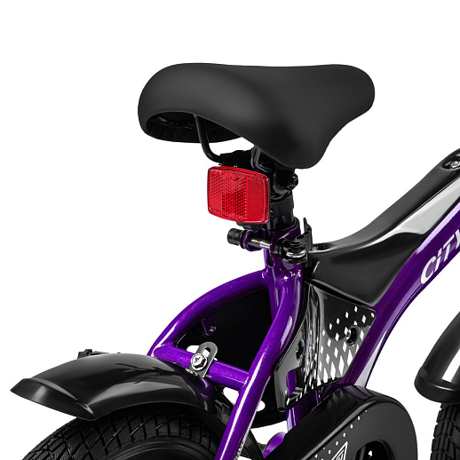 Детский велосипед "Cityride REVO", модель CR-B2-05, рама сталь, кожух цепи 100%, обода алюм. 12", втулки сталь, покрышки 2,125, страх. колеса, руль сталь. вынос сталь, задние ножные тормоза, передний клещевой, звонок, крылья пластик, отражатели пер/зад и на спицах, цвет фиолетовый в Джамбо Тойз #6