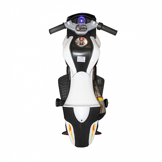 Мотоцикл двухколесный на аккум. 2*6V4,5Ah, с функцией водяного пара. USB, MP3, колеса пластик,  1 двигатель*540W, свет LED. Цвет белый в Джамбо Тойз #8
