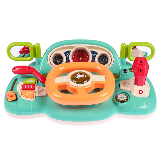 ТМ "Smart Baby" Руль музыкальный, Шаинский, свет, звук, с фарами, цвет зеленый в/к 24,6х15,1х24,4 см в Джамбо Тойз #2