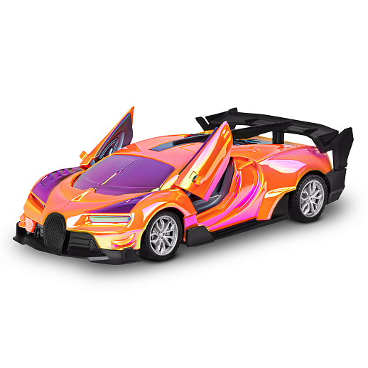 Р/У машинка 1:24,5 каналов,двери откр. с пульта,свет,цвет оранжевый бензин,в/к в/к 30,3х7,7х12см в Джамбо Тойз #3