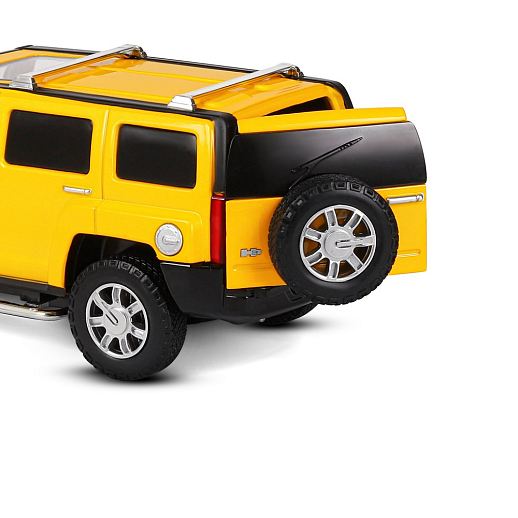 ТМ "Автопанорама" Машинка металлическая, 1:24, Hummer H3, желтый, откр. передние и задняя дверь, капот, свет, свободный ход колес, звук, в/к 24,5х12,5х10,5 см в Джамбо Тойз #16