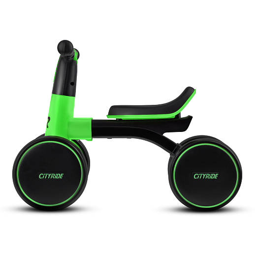 Беговел CITYRIDE, рама сталь, колеса пластик, музыка Шаинского, свет, зеленый-черный, в/к в Джамбо Тойз #6
