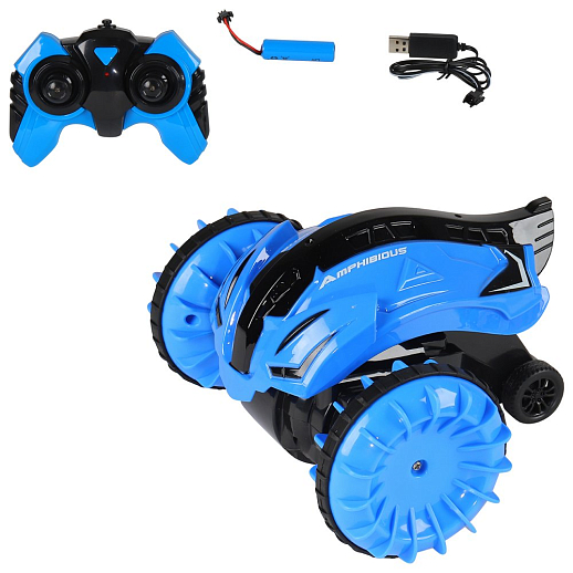 Р/у Машина-перевертыш Амфибия, 2.4G, в компл. зарядное устройство, синий, в/к 28,5х18х16 в Джамбо Тойз #2