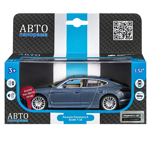 ТМ "Автопанорама" Машинка металлическая 1:32 Porsche Panamera S, синий, свет, звук, откр. двери, инерция, в/к 17,5*13,5*9 см в Джамбо Тойз #3