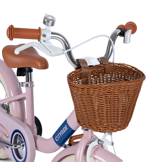 Велосипед двухколесный CITYRIDE, модель CR-B2-09H, рама сталь, колеса алюминий 16", ножной тормоз, балансирные колёса, цвет розовый в Джамбо Тойз #5