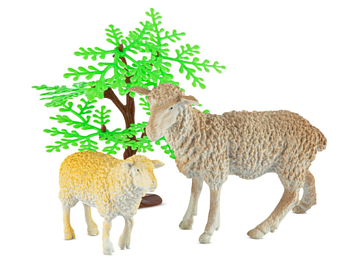 ТМ "КОМПАНИЯ ДРУЗЕЙ",набор "Мама и малыш" Овцы 2 шт (3 предмета)  в пакете 7- в Джамбо Тойз