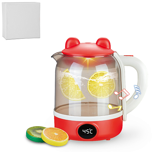 Бытовая техника "Чайник", красный, со свет.и звук.эффект., в/к в Джамбо Тойз