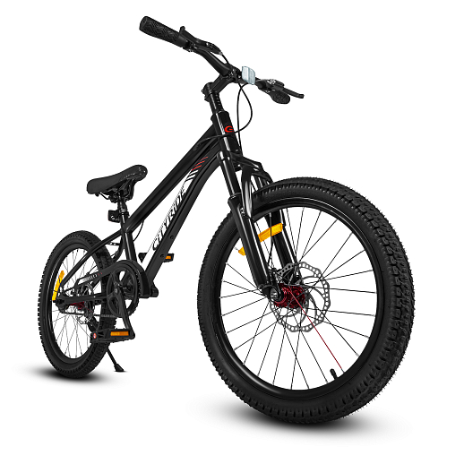 Велосипед двухколёсный CITYRIDE, модель CR-B2-12B, колеса 20", рама сталь, дисковые мех. тормоза, амортизационная вилка, обода сталь, цвет чёрный в Джамбо Тойз #2