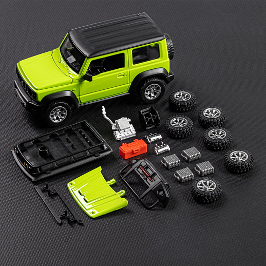 ТМ "Автопанорама" Машинка металлическая 1:32 Suzuki Jimny 2018, зеленый, тюнинг, откр. двери, свободный ход колес, в/к 23,5*10*4 см в Джамбо Тойз #19