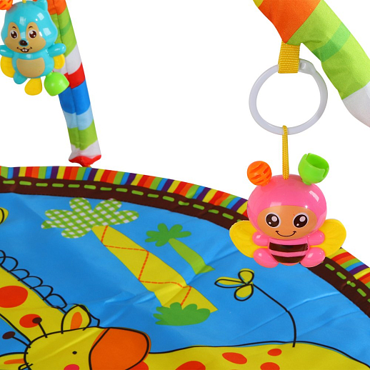 ТМ "Smart Baby"  Детский развивающий коврик с игрушками-погремушками, диаметр коврика 85 см, в/п  63х69х4 см в Джамбо Тойз #4