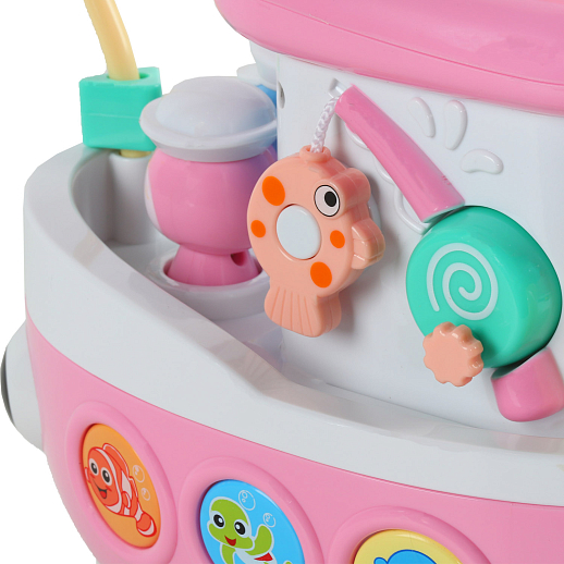ТМ "Smart Baby" Развивающая игрушка "Кораблик" цвет розовый, 29 звуков, стихов, мелодий. Сказки и потешки. Свет, звук, регулирующаяся громкость, в/к 26,5x17x26,8 см в Джамбо Тойз #8