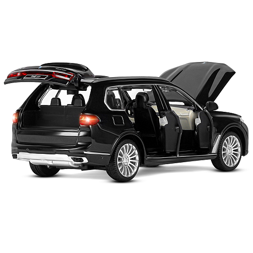 ТМ "Автопанорама" Машинка металлическая 1:32 BMW X7, черный, свет, звук, откр. четыре двери, капот и багажник, инерция, в/к 19*9*7 см в Джамбо Тойз #5