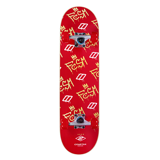 Скейтборд "ФК Спартак", дека клен 9 сл., размер 31"*8", колеса: 54*36мм 85А, PU, ABEC-7 RS2 хромированные, в/п в Джамбо Тойз