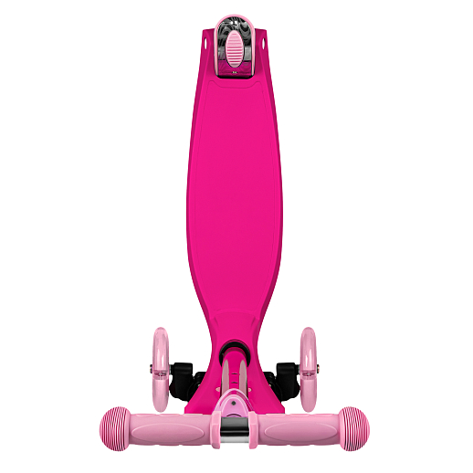 Самокат трехколесный CityRide, пакет, Дека: PP+нейлон, колеса PU 120/76 свет, руль  металл телеск., цвет розовый в Джамбо Тойз #6