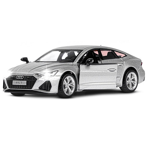 ТМ "Автопанорама" Машинка металл.1:35 Audi RS7 Sportback, серый, откр. двери и капот, свет, звук, инерция в/к 18*9*13,5 см в Джамбо Тойз #7