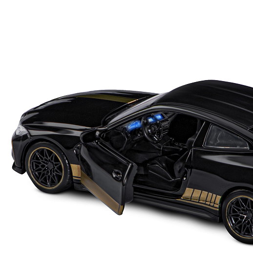 ТМ "Автопанорама" Машинка металлическая 1:32 BMW M4 (G82), черный, открываются двери, свет, звук, инерция, в/к 19*9*7 см в Джамбо Тойз #6