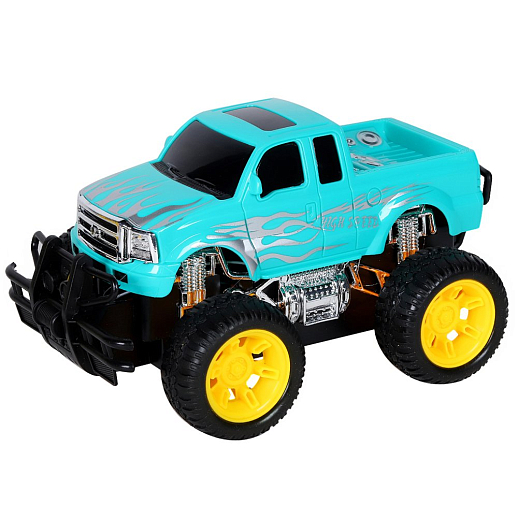 AUTODRIVE Р/У Монстр-трак, движение вперед/назад/повороты, цвет бирюзовый, аккум. в компл., в/к 26*15*14см в Джамбо Тойз #3