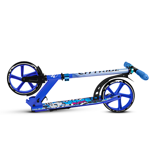 2хкол. самокат CITYRIDE 200, сталь 100%, грипсы 135мм TPR, колеса PU 200/200 мм. Синий в Джамбо Тойз #7