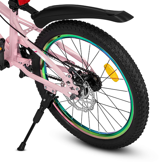 Велосипед CITYRIDE 20", модель CR-B2-12F2, рама сталь, обода двойные алюминий, амортизационная вилка, дисковые меха. Тормоза, цвет розовый в Джамбо Тойз #4