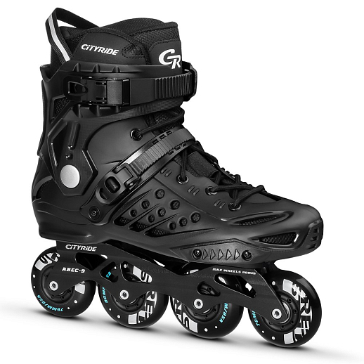 Роликовые коньки CITYRIDE, слаломные, подшипники ABEC 9, PU колёса 80/76мм, жесткий пластиковый внешний ботинок, в/к в Джамбо Тойз #5