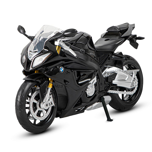ТМ "Автопанорама" Мотоцикл металл. 1:12 BMW S1000R, черный, свободный ход колес, в/к 7,1*11,7*20,6 см в Джамбо Тойз #6