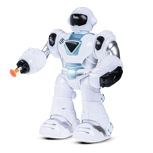 Робот на батарейках, стреляет ракетами, ходит, свет, звук, цвет белый/голубой, в/к 22*19*11,3см в Джамбо Тойз #2