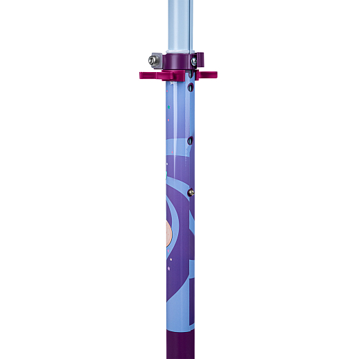 Двухкол. самокат CITYRIDE, ал. 50/50% , t-bar алюм, дека сталь, грипсы 95мм TPR, колеса PVC 120/120 мм, фиолетовый с принтом в Джамбо Тойз #10