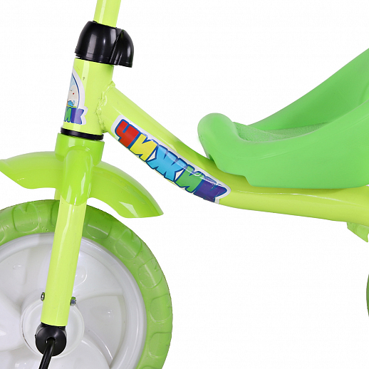 Детский трехколесный велосипед "Чижик" на пластиковых колесах 10/8. Корзинка сзади. Цвет зеленый в Джамбо Тойз #5