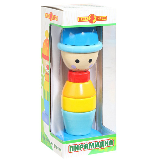 Игрушка деревянная - Пирамидка Мальчик "Папа Карло" в/к 8,8*8,5*22 см в Джамбо Тойз #3
