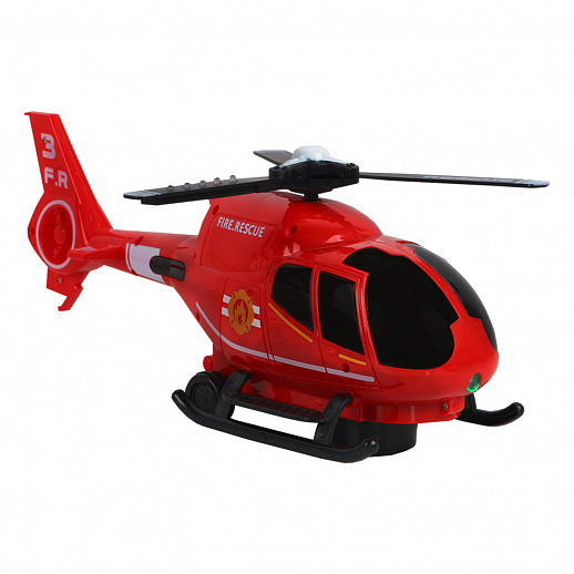 Вертолет на батарейках со звуком, светом и проектором (3 картинки), красный, в/к 24,5*11*12 в Джамбо Тойз #3