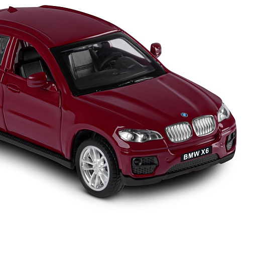 ТМ "Автопанорама" Машинка металлическая 1:43 BMW X6, красный, откр. двери, инерция, в/к 17,5*12,5*6,5 см в Джамбо Тойз #16