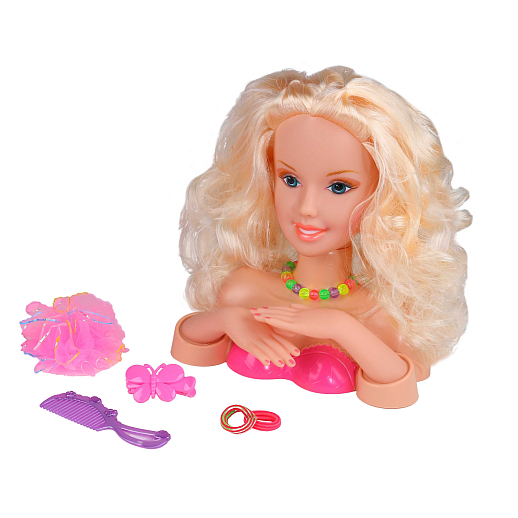 ТМ "Amore Bello" Кукла-модель для причесок и маникюра, в комплекте расческа, заколка, резинки для волос, бусы, в/к 27*11,5*25,5 см в Джамбо Тойз #4