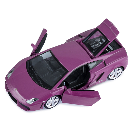 ТМ "Автопанорама" Машинка металлическая 1:24 Lamborghini Gallardo, розовый, откр. двери и багажник, свет, звук, свободный ход колес, в/к 24,5*12,5*10,5 см в Джамбо Тойз #20